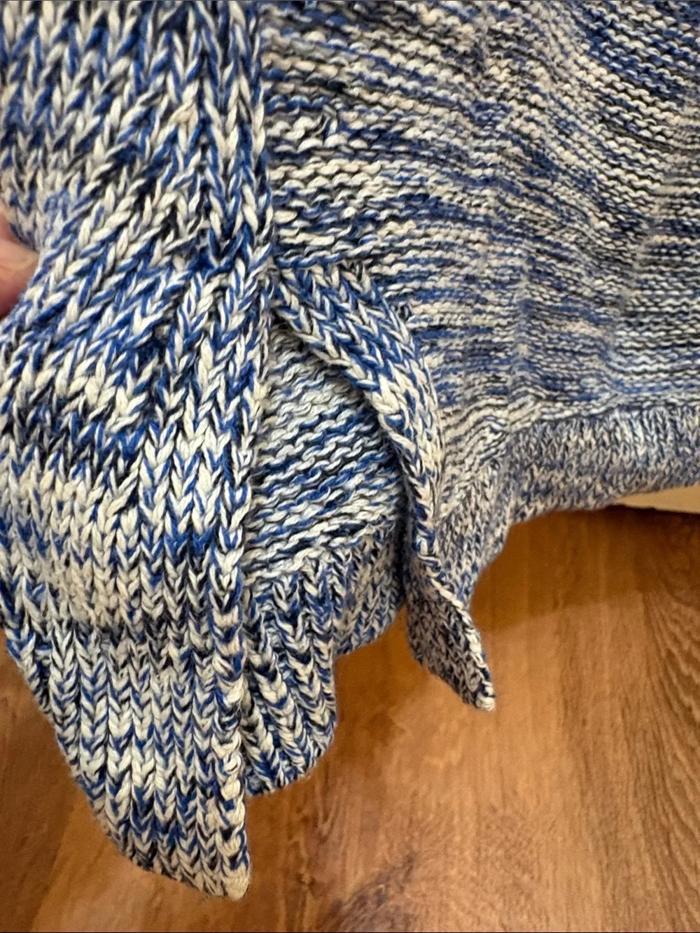 GAP Blue Marled Scoopneck Knit Sweater Size Medium